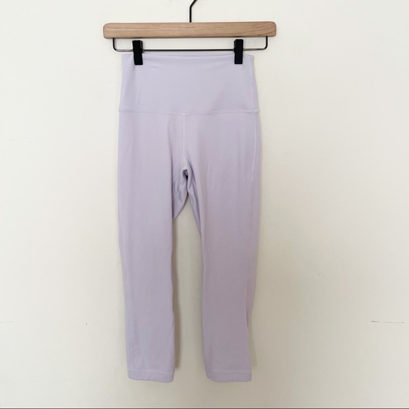 Lululemon Align buttery-soft Nulu™ Crop *21" Lavender Dew Size 4 - Picture 7 of 12